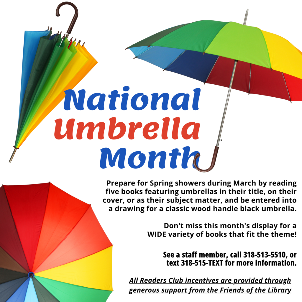 National Umbrella Month Reading Challenge Lincoln Parish Library